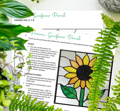 Sunflower Stained Glass Pattern