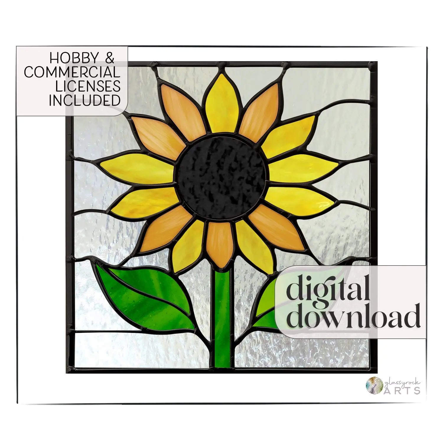 Easy Stained Glass Sunflower Patterns