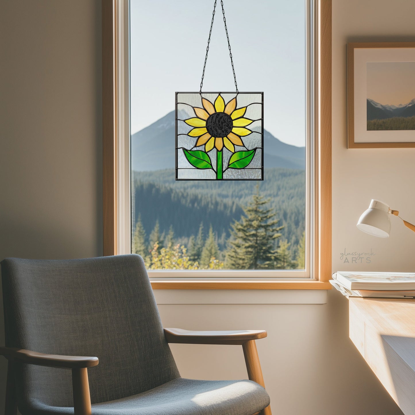 Sunflower Stained Glass Pattern