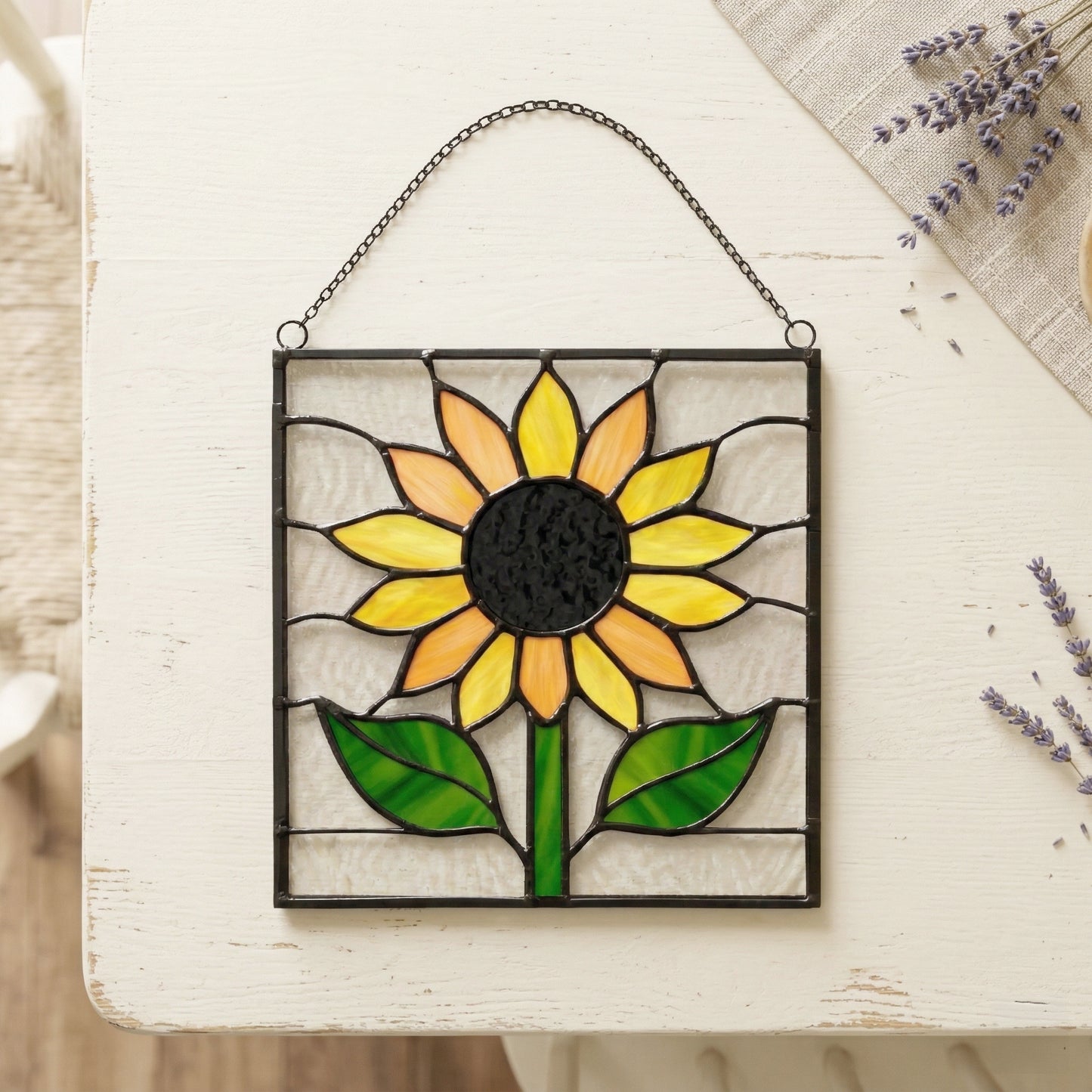 Sunflower Stained Glass Pattern