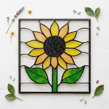 Sunflower Stained Glass Pattern