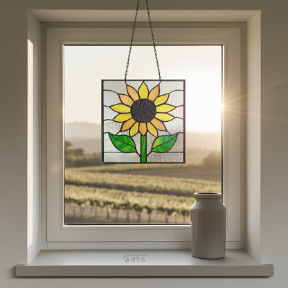 Sunflower Stained Glass Pattern