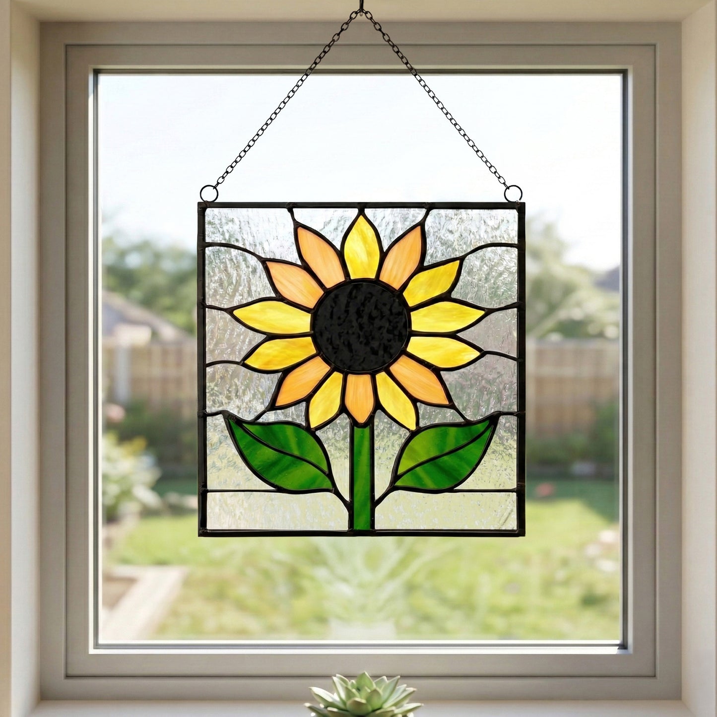 Sunflower Stained Glass Pattern