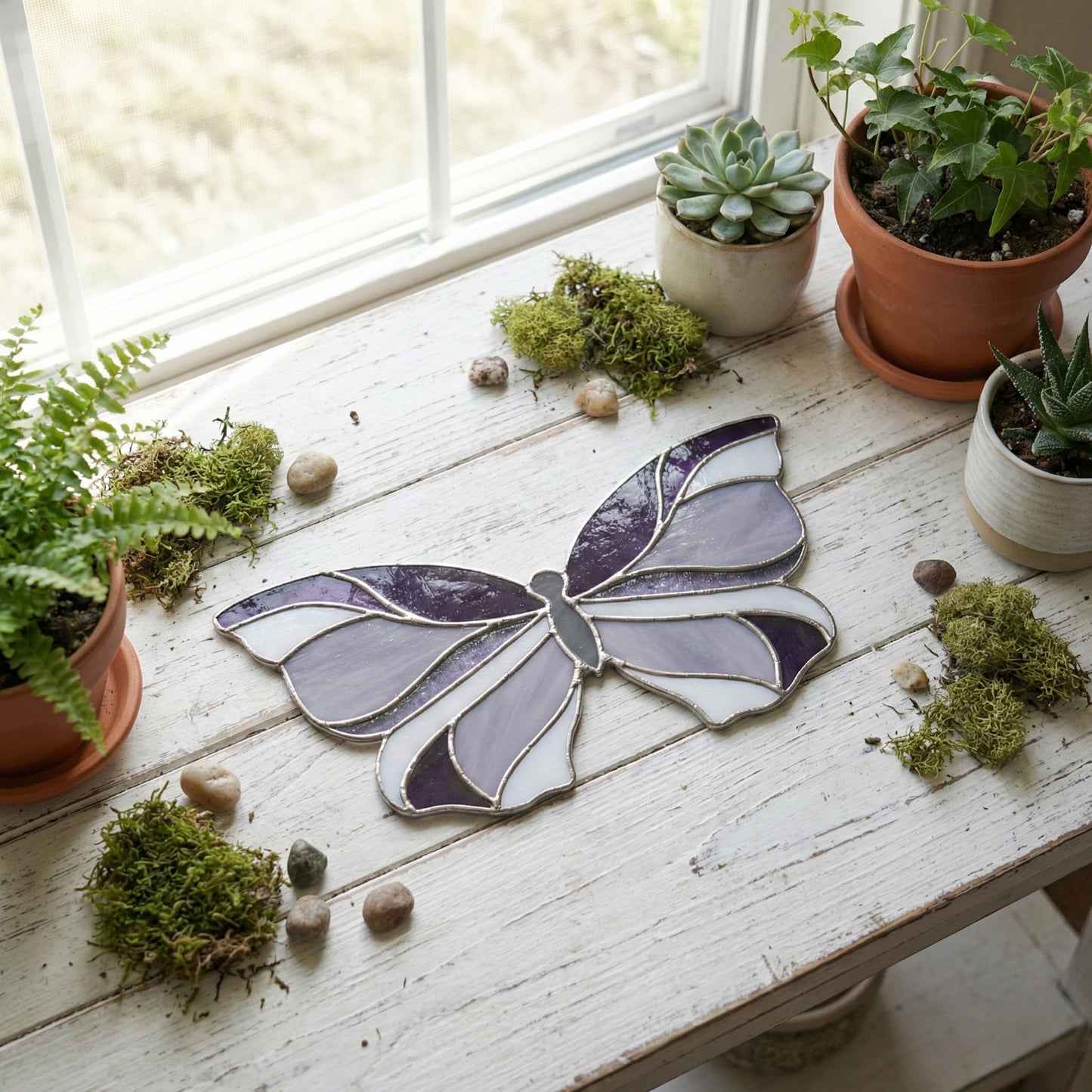 Sweet Butterfly Stained Glass Pattern