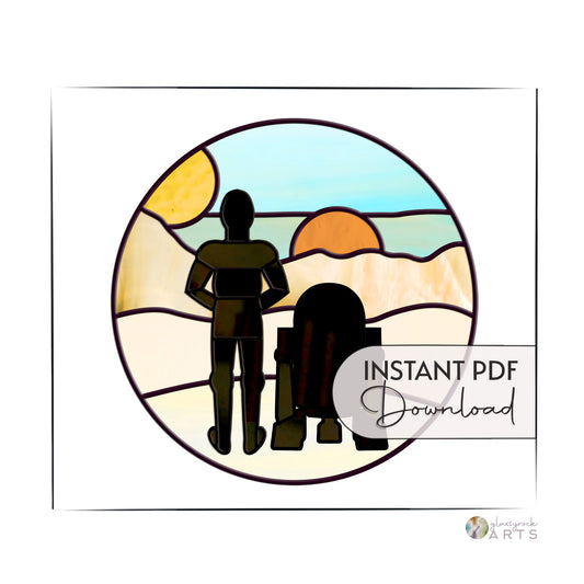 Tatooine Landscape Stained Glass Pattern