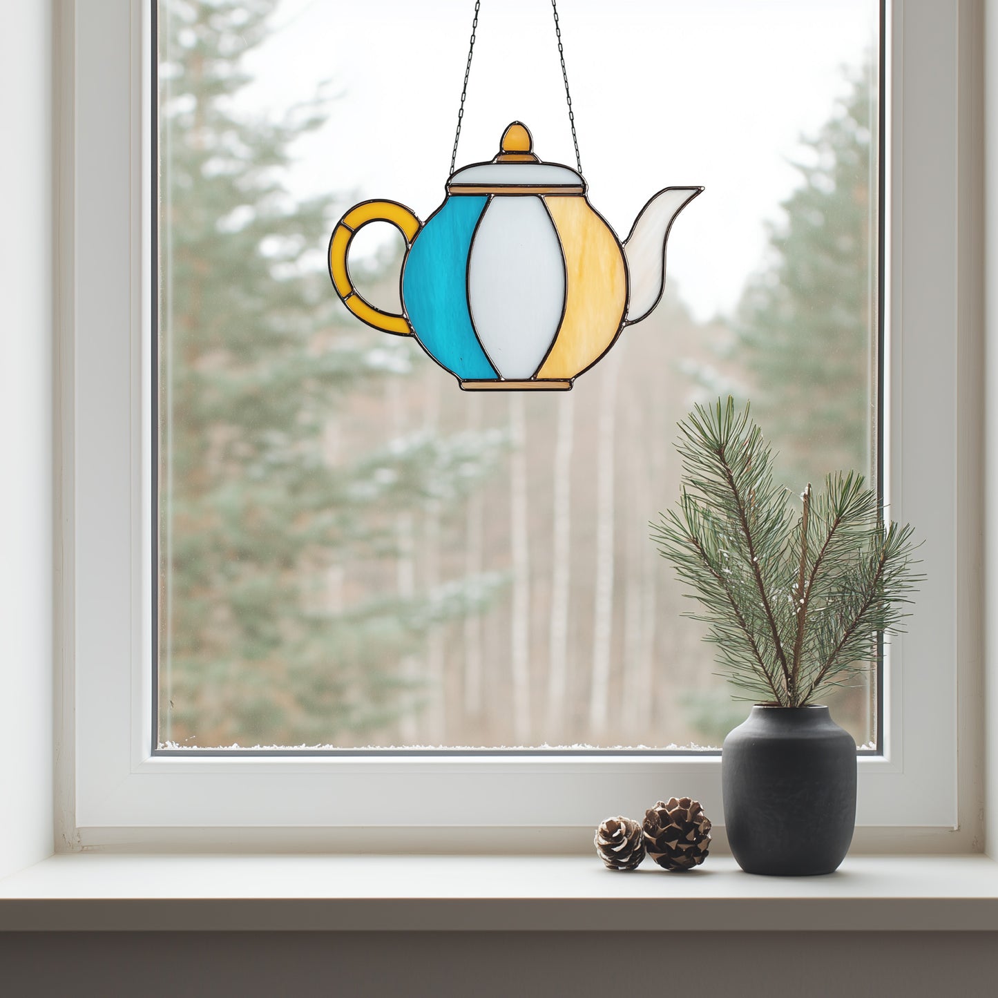 Teapot Stained Glass Pattern and PNG