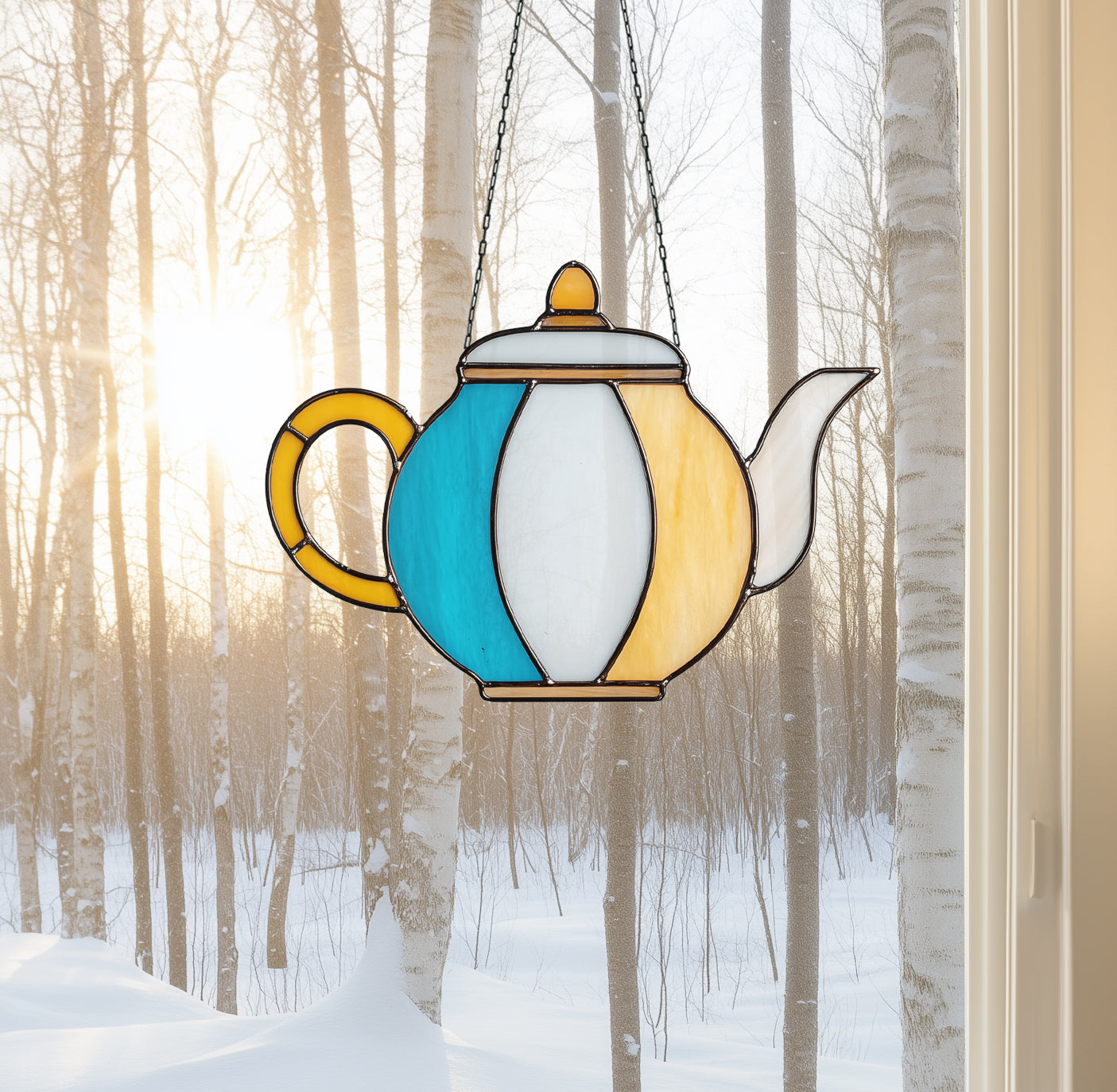 Teapot Stained Glass Pattern and PNG
