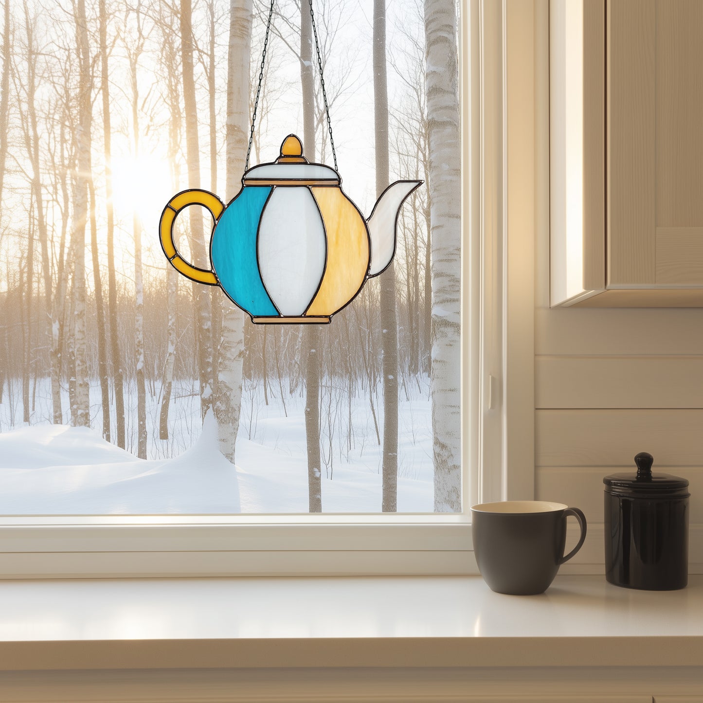 Teapot Stained Glass Pattern and PNG