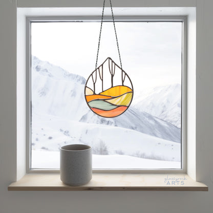 Forest Stained Glass Teardrop Pattern