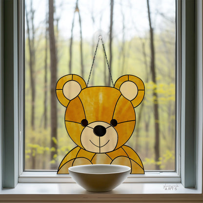 Teddy Bear Buddy Stained Glass Pattern