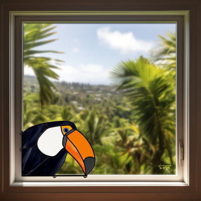 A picture of the Toucan Stained Glass Bird Pattern from GlassyRock Arts. 