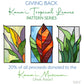 Tropical Stained Glass Plant Pattern - 3-Pack