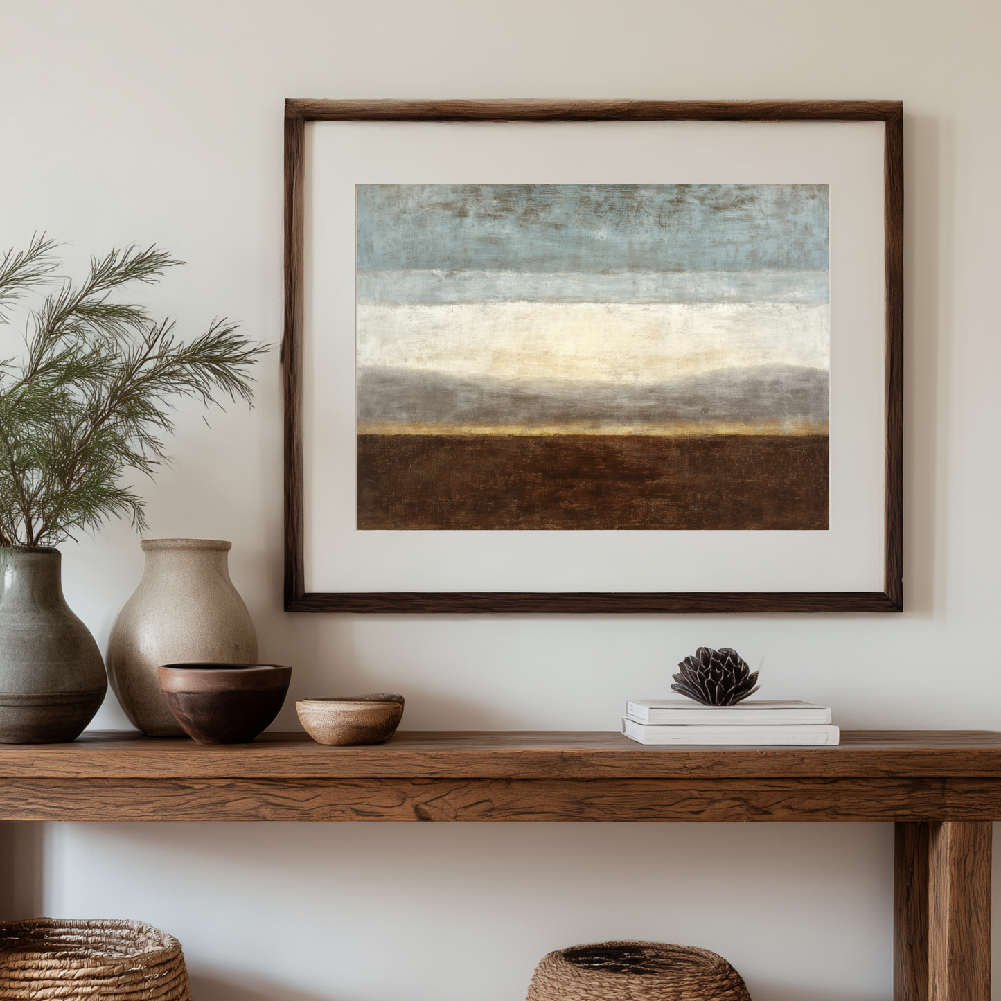 Printable Wabi Sabi Landscape Painting