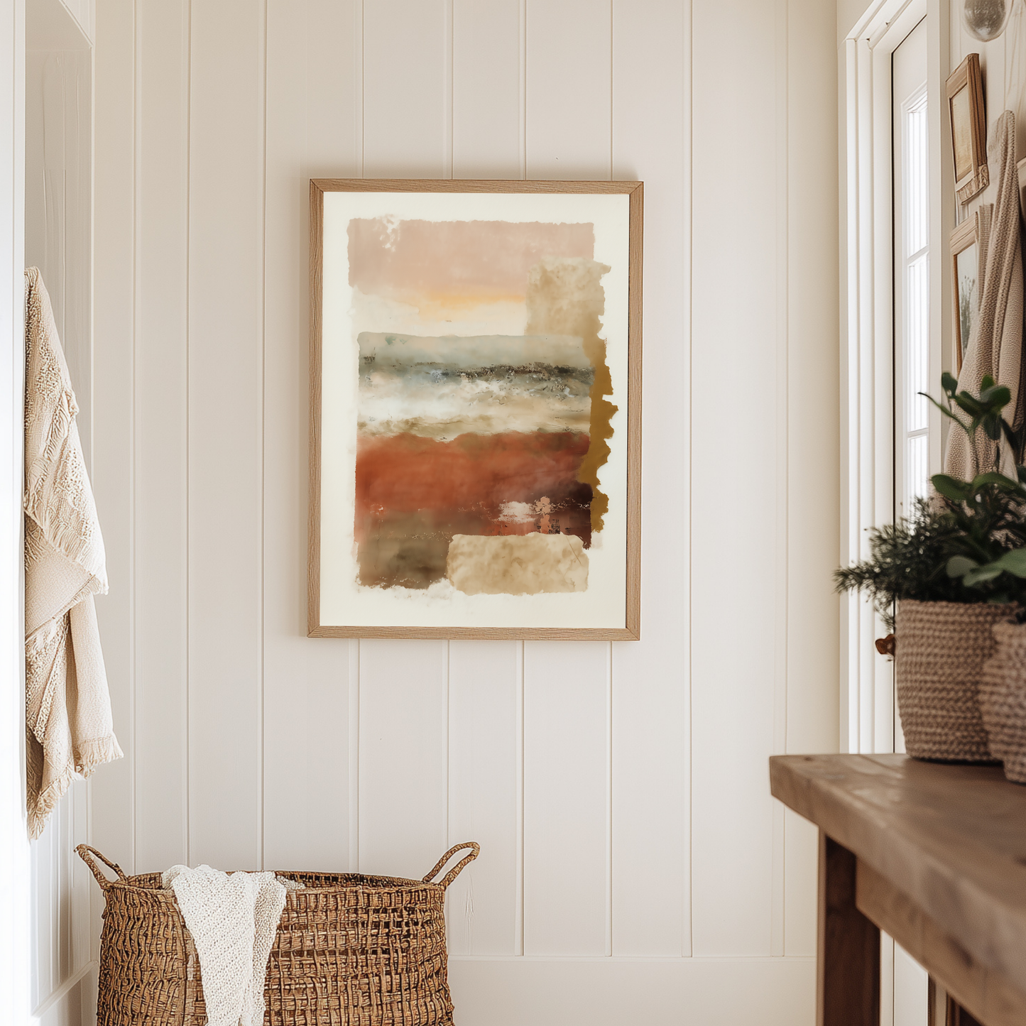 Printable Rustic Wabi Sabi Wall Art Print: Warm Brown Tones