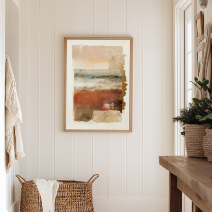Printable Rustic Wabi Sabi Wall Art Print: Warm Brown Tones