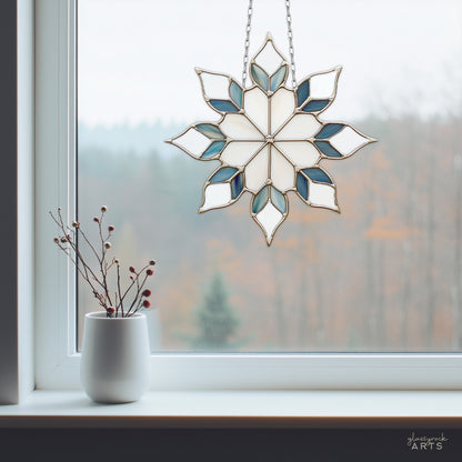 Gorgeous Snowflake Stained Glass Pattern
