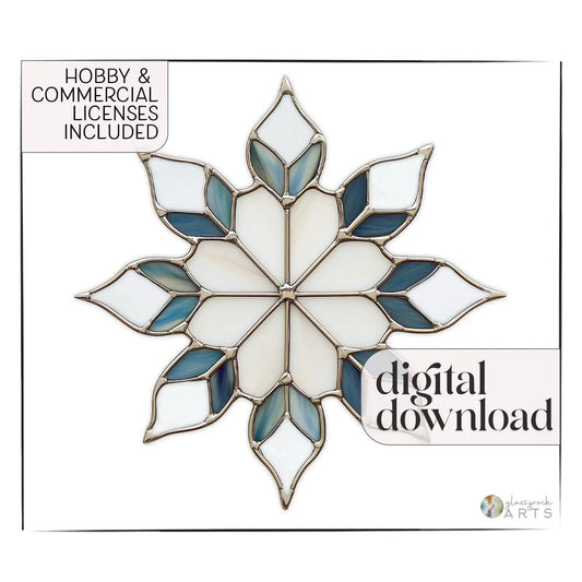 Gorgeous Snowflake Stained Glass Pattern