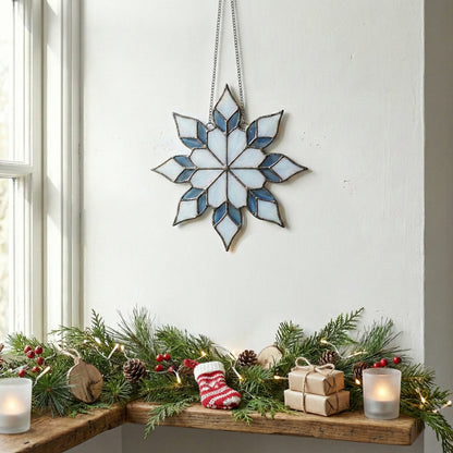 Gorgeous Snowflake Stained Glass Pattern