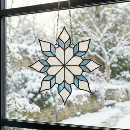 Gorgeous Snowflake Stained Glass Pattern