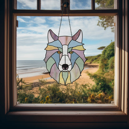 Wolf Stained Glass Pattern