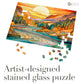 Yellowstone River Stained Glass Jigsaw Puzzle
