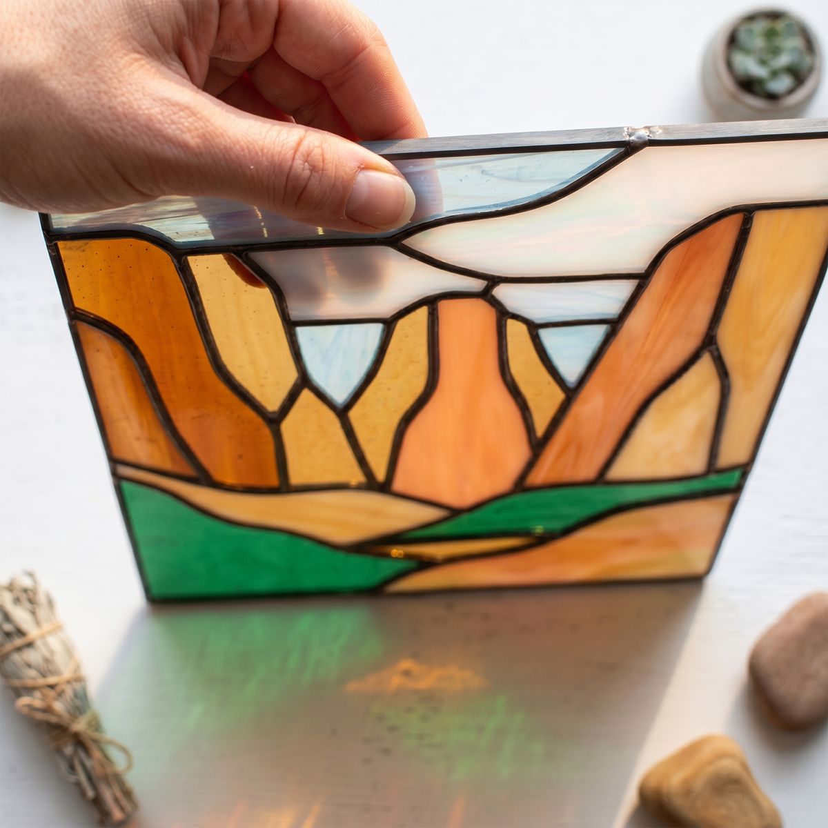 Zion National Park Suncatcher Stained Glass Pattern with PNG & SVG (Copy)
