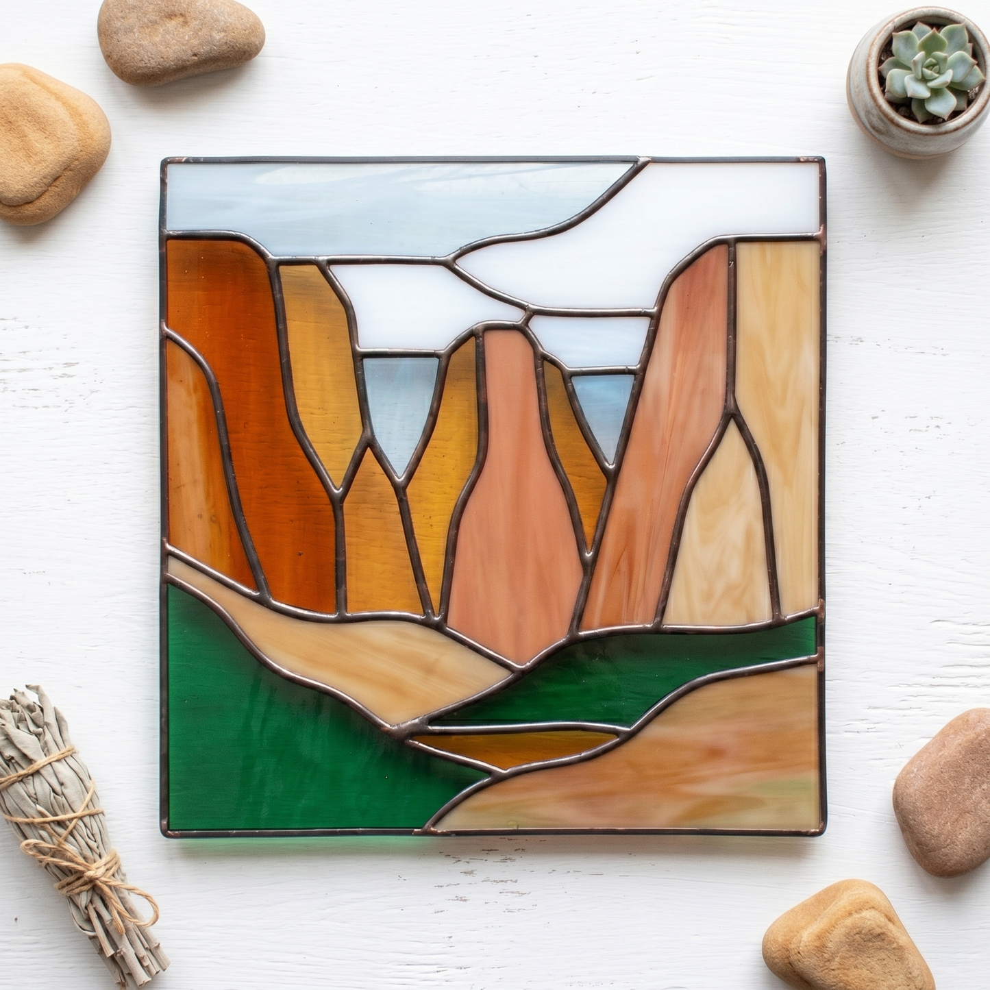 Zion National Park Suncatcher Stained Glass Pattern with PNG & SVG (Copy)