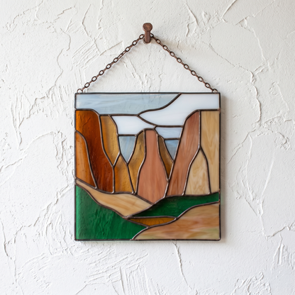 Zion National Park Suncatcher Stained Glass Pattern with PNG & SVG (Copy)