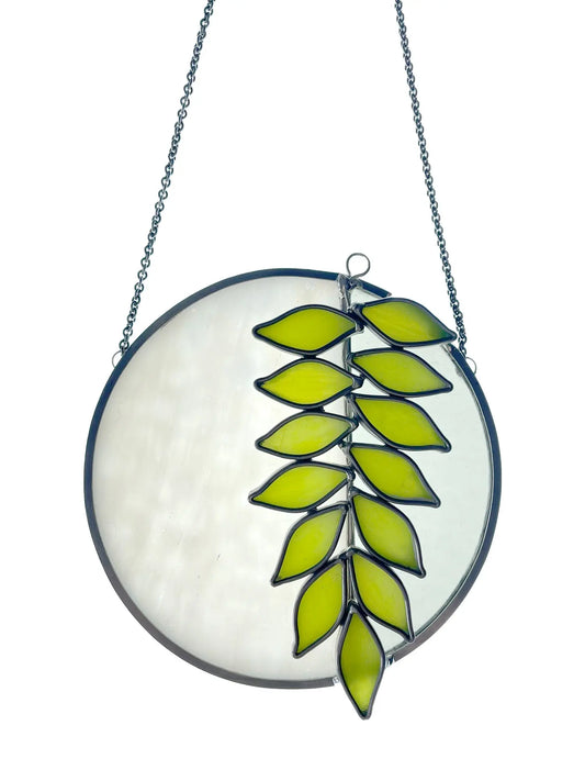 Layered Stained Glass Plant Suncatcher - Sugar Moon - Made to Order