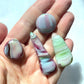 Handmade Stained Glass Cabochons - Rainbow Glass