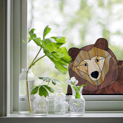 A picture of the Big Bear Buddy Stained Glass Pattern from GlassyRock Arts. 