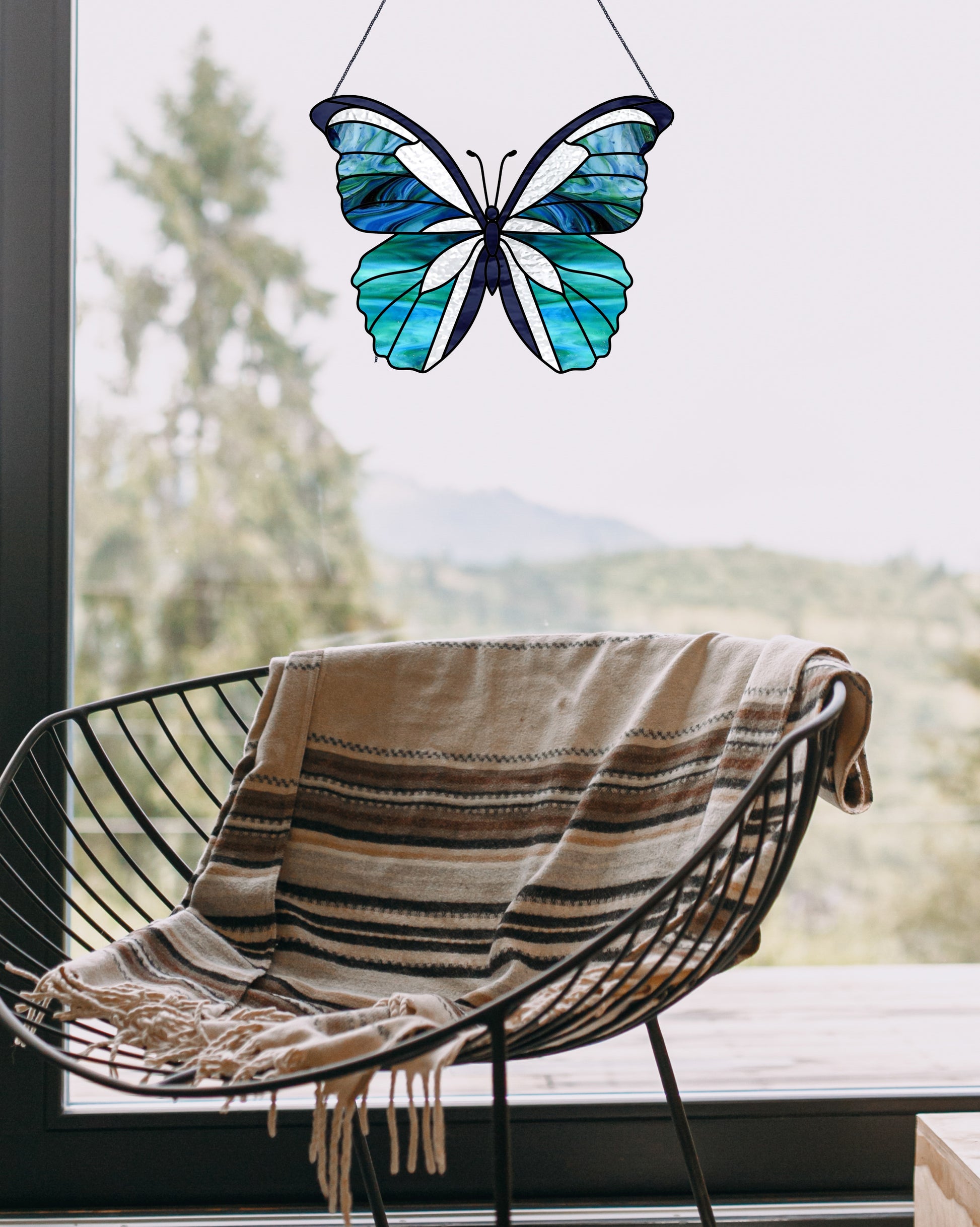 A picture of the Butterfly Stained Glass Pattern from GlassyRock Arts. 