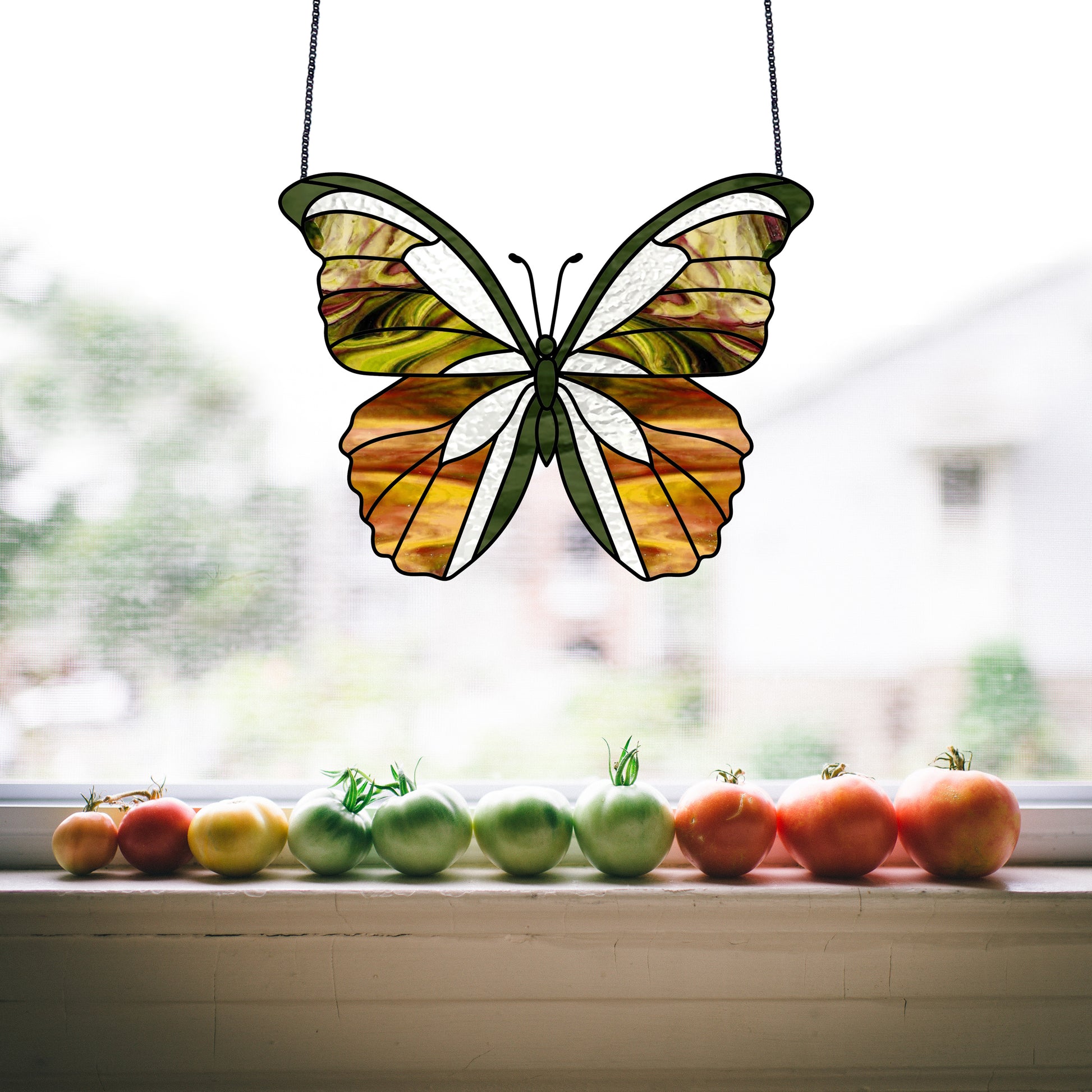 A picture of the Butterfly Stained Glass Pattern from GlassyRock Arts. 