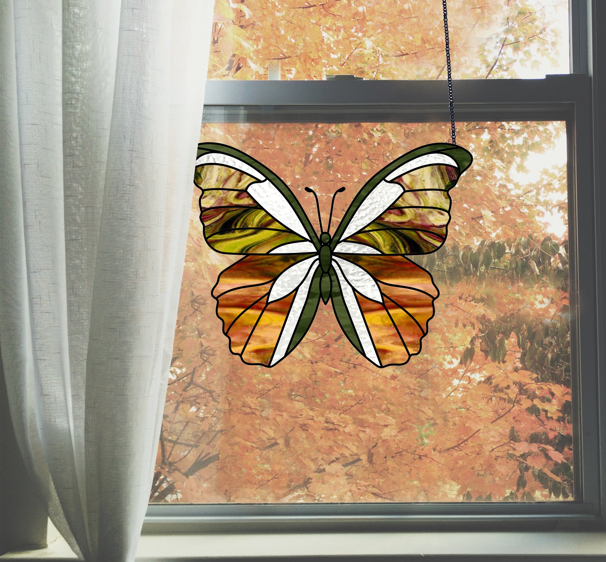 A picture of the Butterfly Stained Glass Pattern from GlassyRock Arts. 