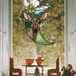 Boho Deer Crescent Moon - Animal Stained Glass Doe Pattern