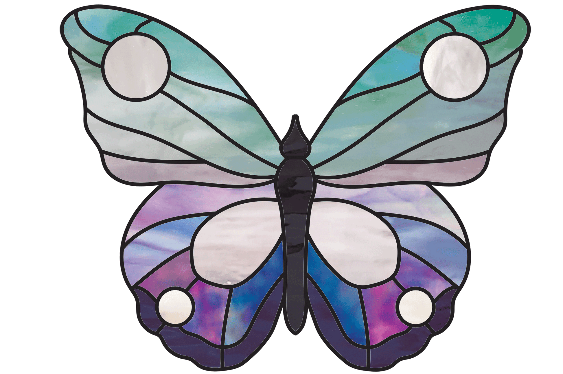 Butterfly stained glass pattern, instant PDF download, commercial and hobby licenses included