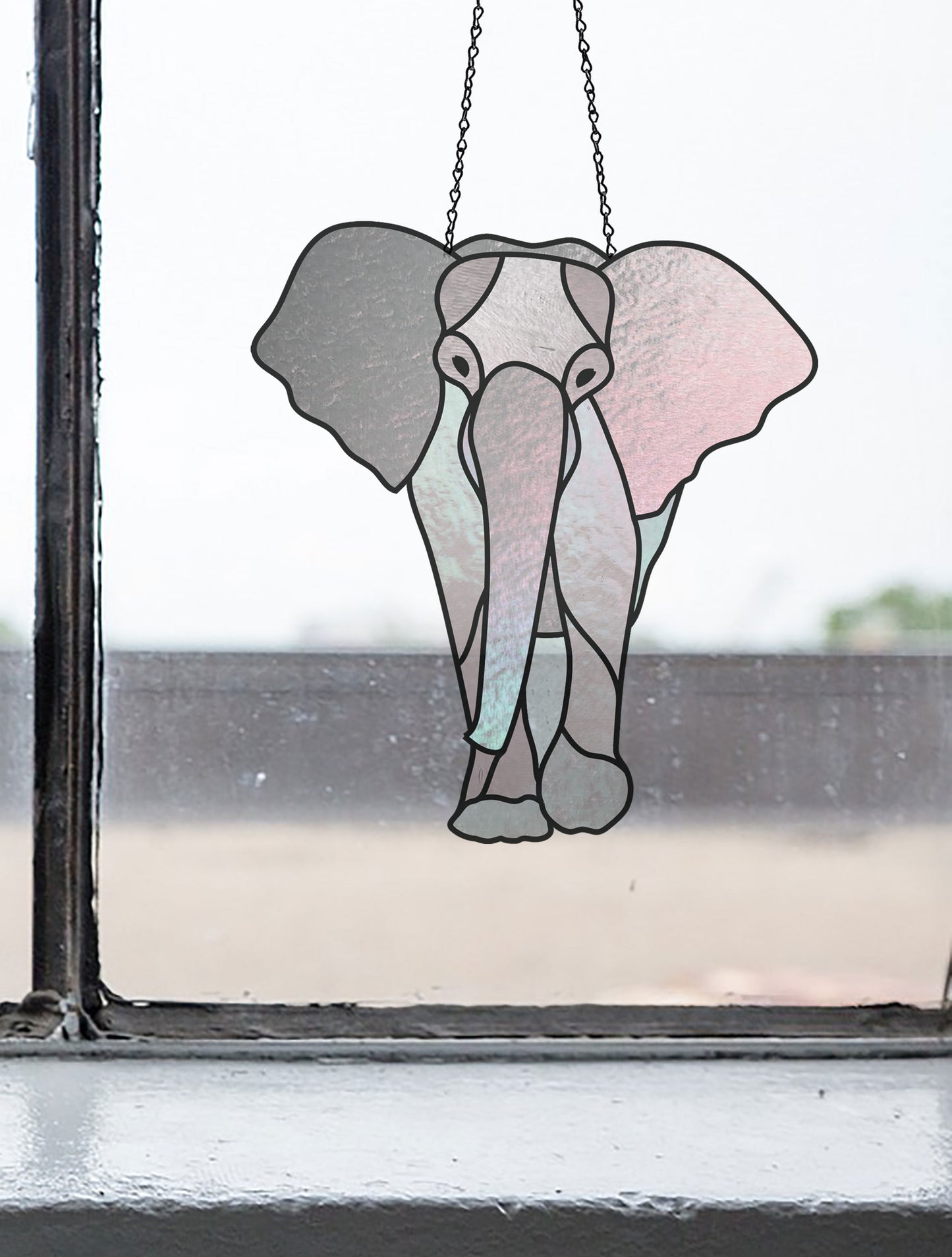Elephant Stained Glass Pattern