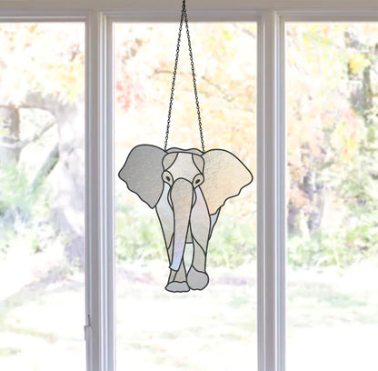 A picture of the Elephant Stained Glass Pattern from GlassyRock Arts. 