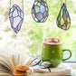 Faceted Abstract Gems Stained Glass Patterns, Pack of 3