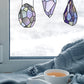 Faceted Abstract Gems Stained Glass Patterns, Pack of 3