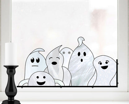 A picture of the Ghost Buddies Halloween Stained Glass Pattern from GlassyRock Arts. 