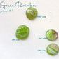 Handmade Stained Glass Cabochons - Green Rainbow Glass