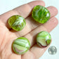 Handmade Stained Glass Cabochons - Green Rainbow Glass