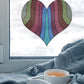 Retro Boho Heart Stained Glass Pattern