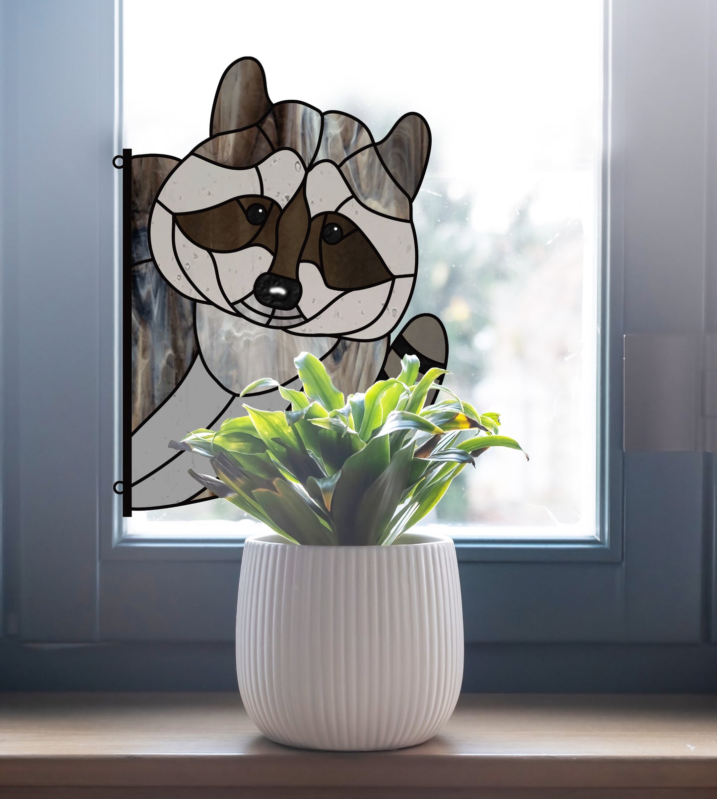 Racoon Buddy Stained Glass Pattern