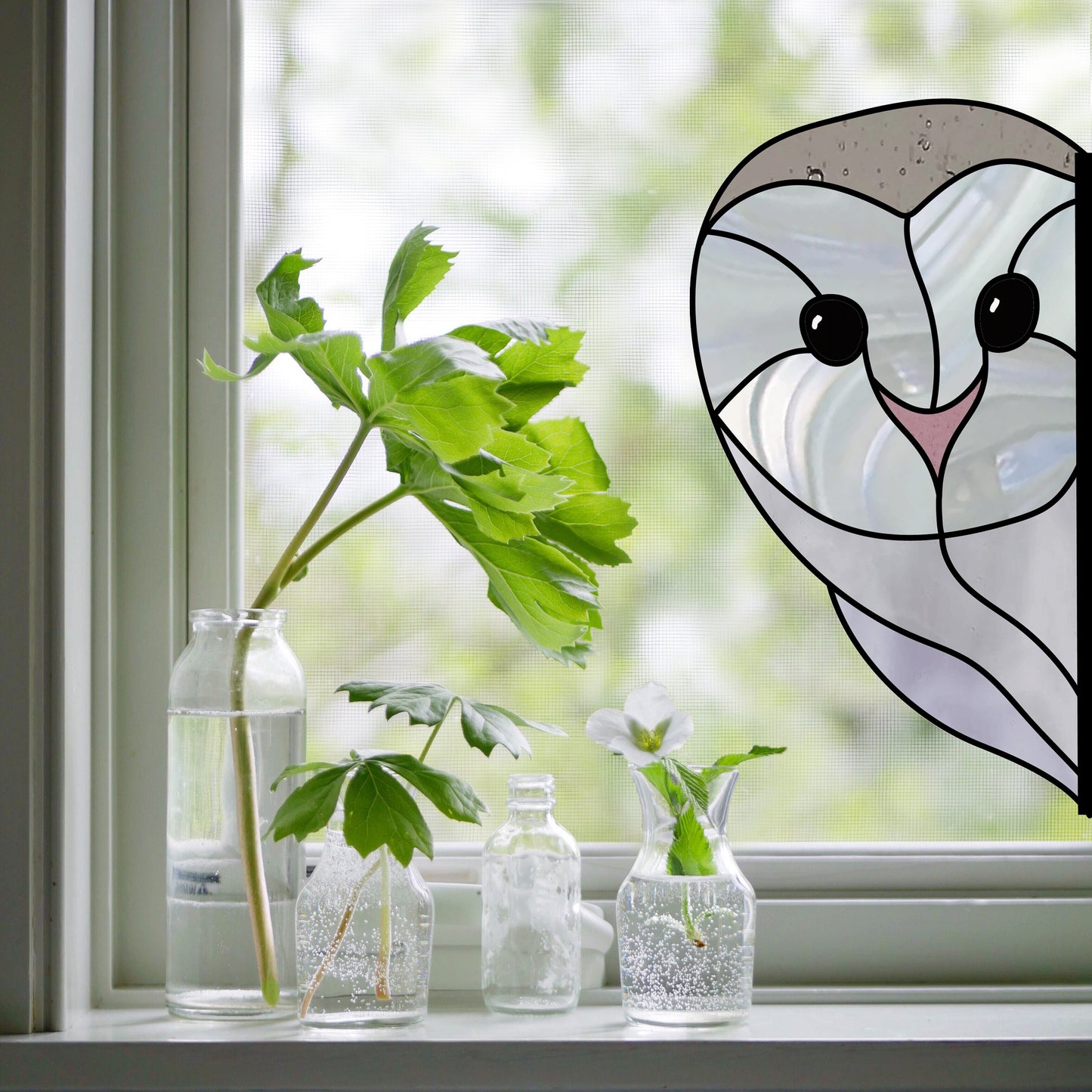 Snowy Owl Stained Glass Pattern