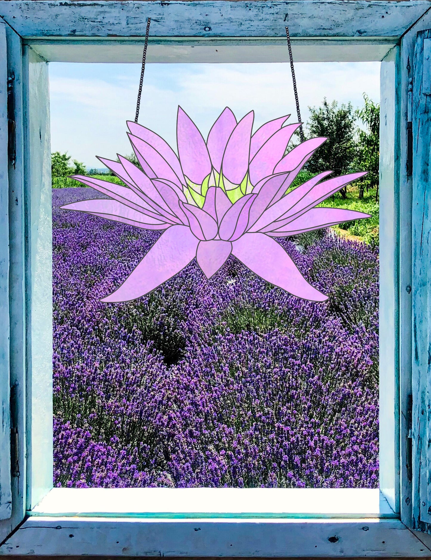 Big Flora Giant Stained Glass Water Lily Pattern